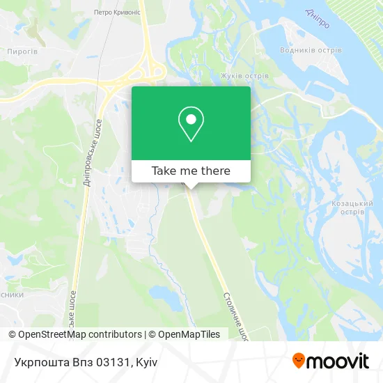 Карта Укрпошта Впз 03131