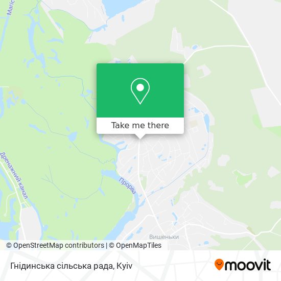 Карта Гнідинська сільська рада