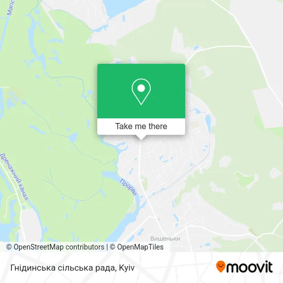 Карта Гнідинська сільська рада