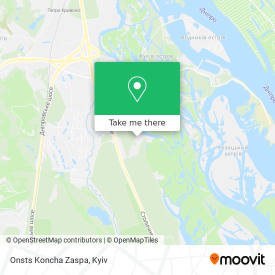Карта Onsts Koncha Zaspa