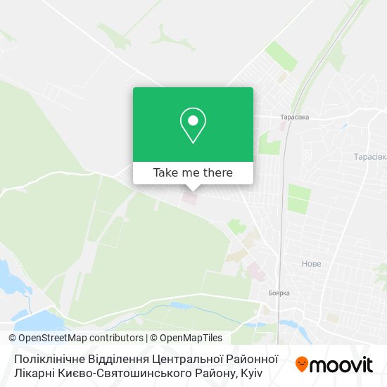 Карта Поліклінічне Відділення Центральної Районної Лікарні Києво-Святошинського Району