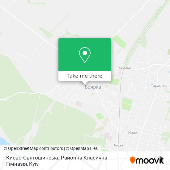 Карта Києво-Святошинська Районна Класична Гімназія
