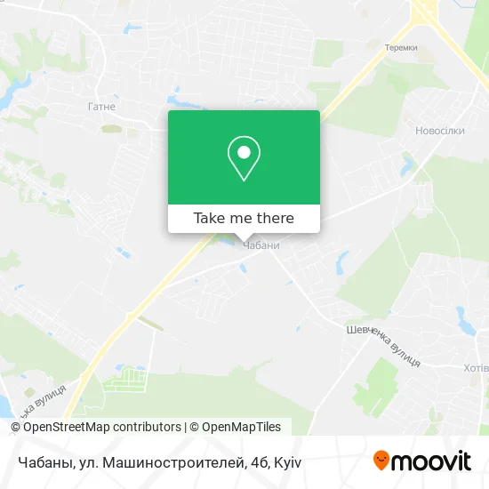 Чабаны, ул. Машиностроителей, 4б map