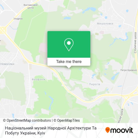 Національний музей Народної Архітектури Та Побуту України map