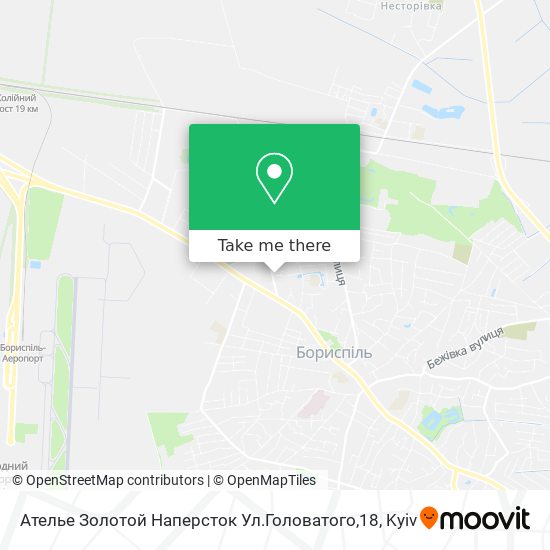 Карта Ателье Золотой Наперсток Ул.Головатого,18
