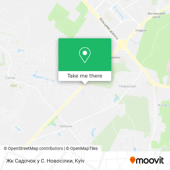 Карта Жк Садочок у С. Новосілки