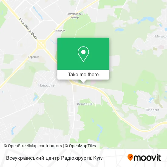 Карта Всеукраїнський центр Радіохірургії