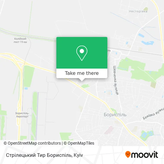 Стрілецький Тир Бориспіль map