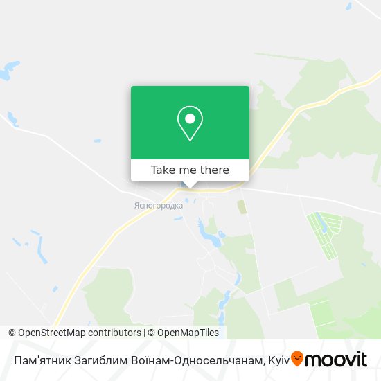 Карта Пам'ятник Загиблим Воїнам-Односельчанам