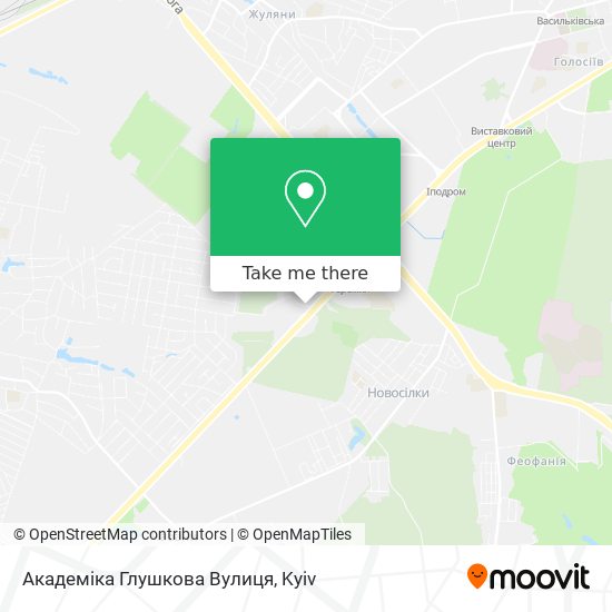 Академіка Глушкова Вулиця map