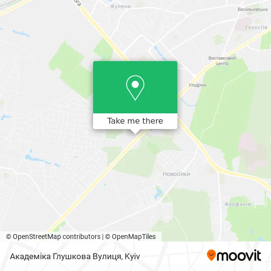 Академіка Глушкова Вулиця map