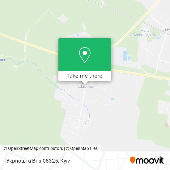 Укрпошта Впз 08325 map