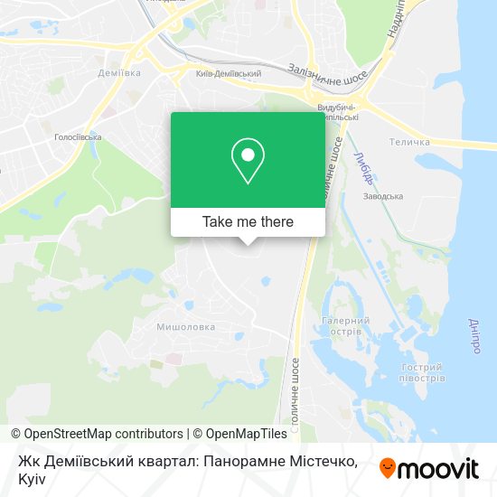 Карта Жк Деміївський квартал: Панорамне Містечко