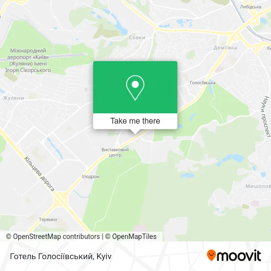 Карта Готель Голосіївський