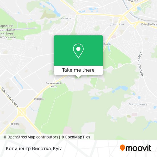 Копицентр Висотка map