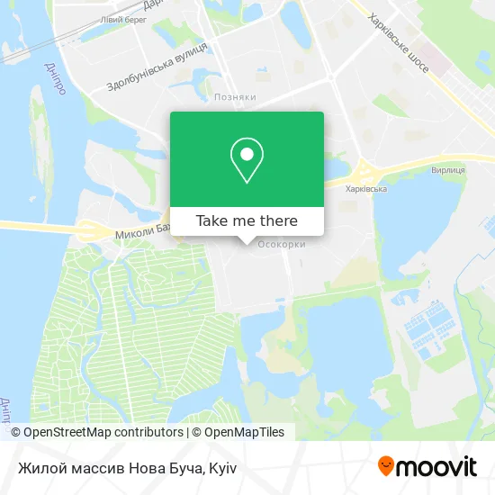 Жилой массив Нова Буча map
