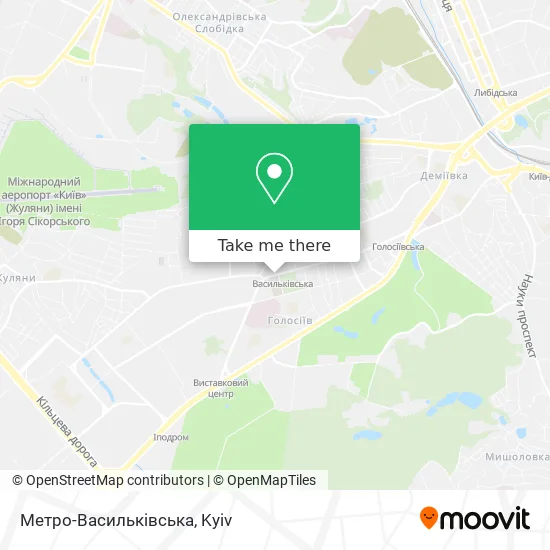 Карта Метро-Васильківська