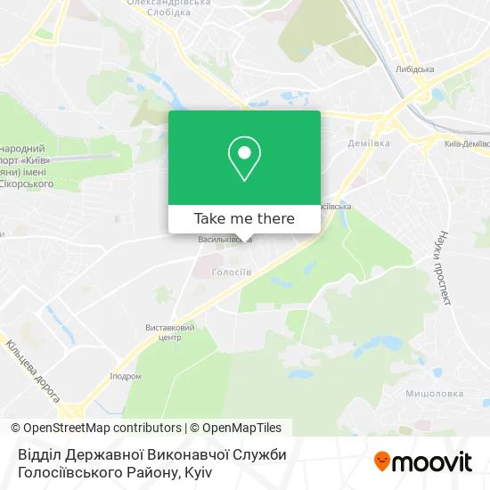 Карта Відділ Державної Виконавчої Служби Голосіївського Району