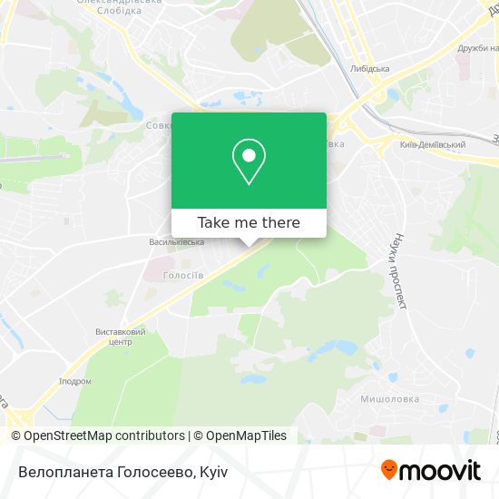 Велопланета Голосеево map