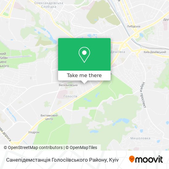 Карта Санепідемстанція Голосіївського Району