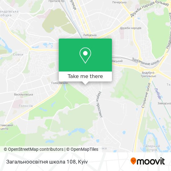 Карта Загальноосвітня школа 108