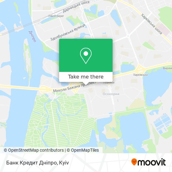 Банк Кредит Дніпро map