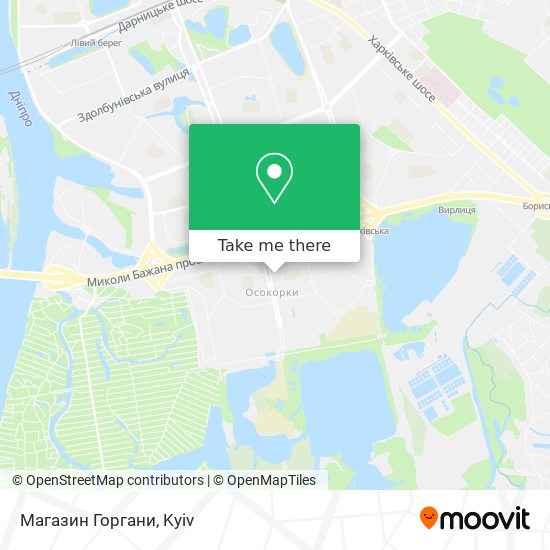 Магазин Горгани map