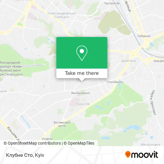 Клубне Сто map