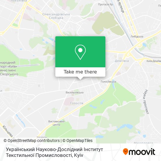 Карта Український Науково-Дослідний Інститут Текстильної Промисловості