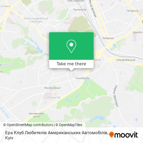 Ера Клуб Любителів Американських Автомобілів map