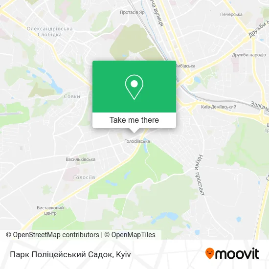 Карта Парк Поліцейський Садок