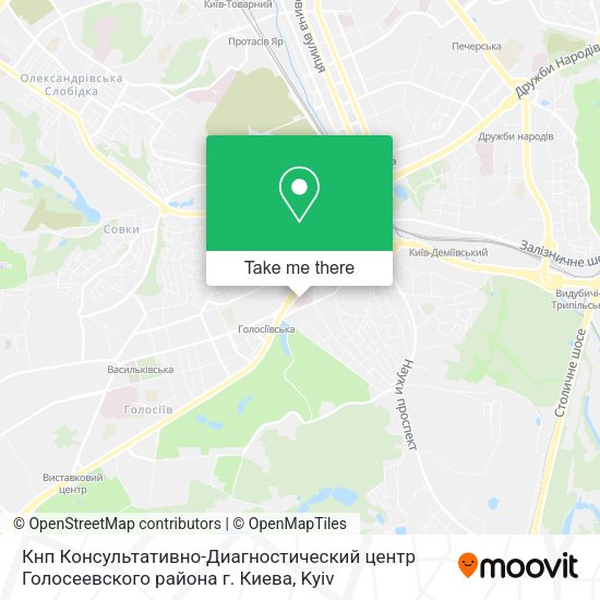 Карта Кнп Консультативно-Диагностический центр Голосеевского района г. Киева