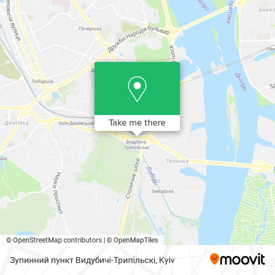 Зупинний пункт Видубичі-Трипільскі map
