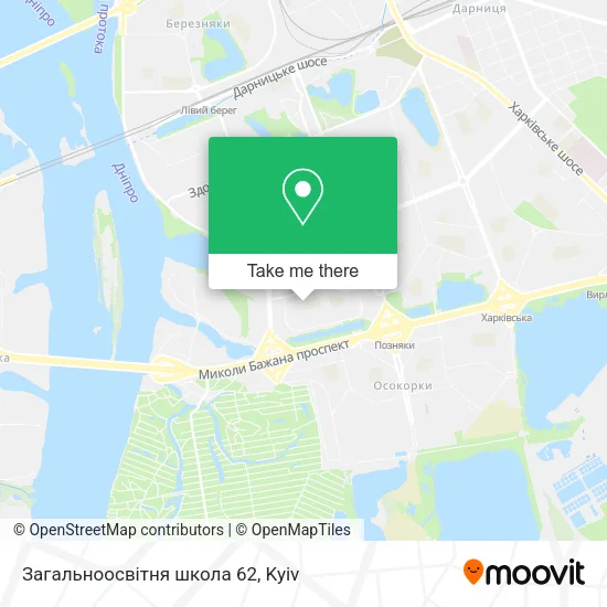 Карта Загальноосвітня школа 62