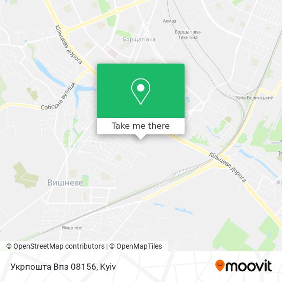Укрпошта Впз 08156 map