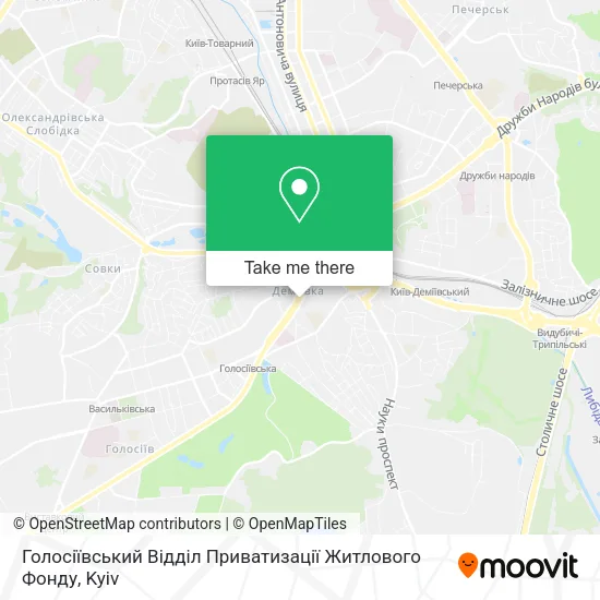 Карта Голосіївський Відділ Приватизації Житлового Фонду