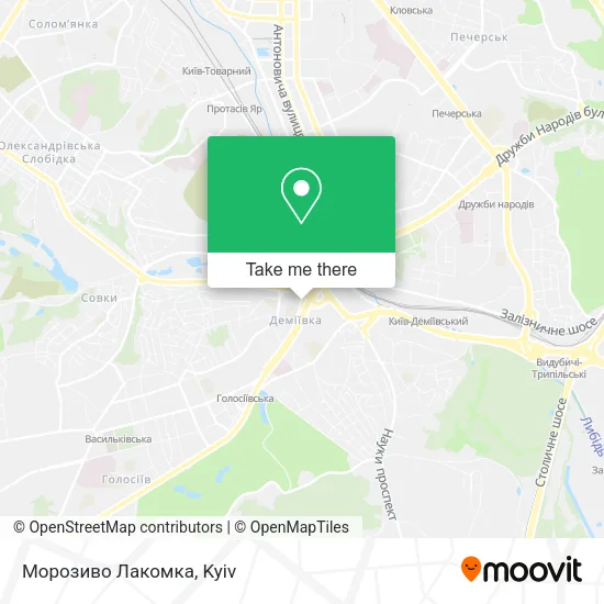 Карта Морозиво Лакомка