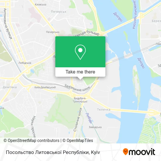 Карта Посольство Литовської Республіки