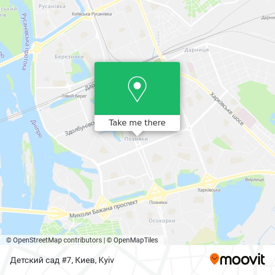 Карта Детский сад #7, Киев