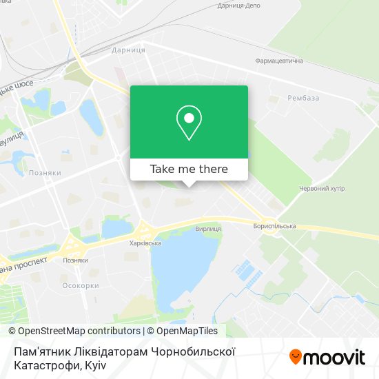 Пам'ятник Ліквідаторам Чорнобильскої Катастрофи map