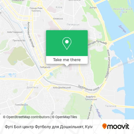 Футі Бол центр Футболу для Дошкільнят map