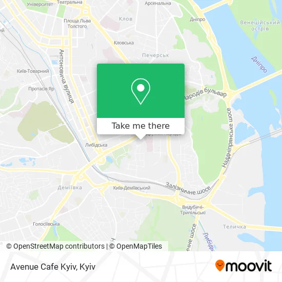 Карта Avenue Cafe Kyiv
