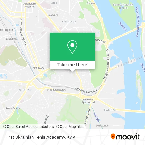 Карта First Ukrainian Tenis Academy