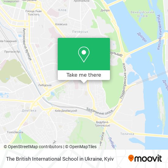 The British International School in Ukraine map