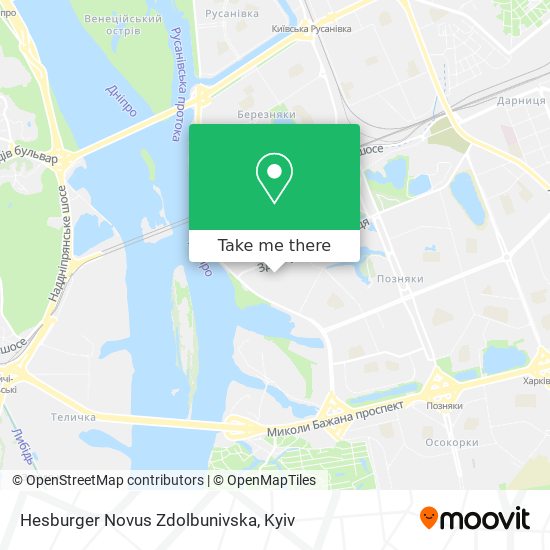 Hesburger Novus Zdolbunivska map