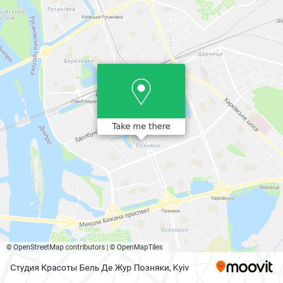 Студия Красоты Бель Де Жур Позняки map