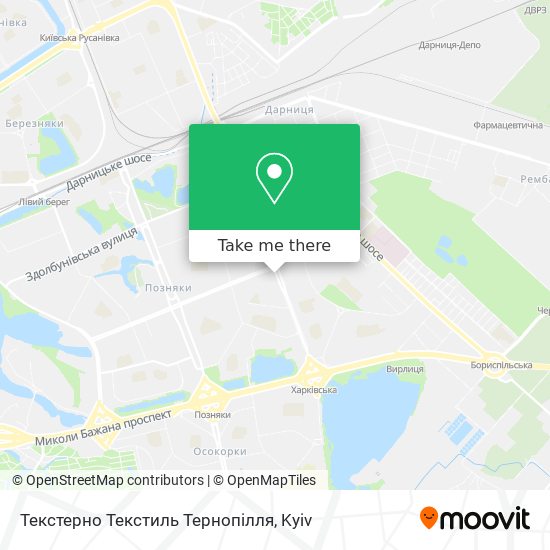 Карта Текстерно Текстиль Тернопілля