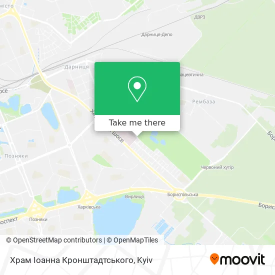 Карта Храм Іоанна Кронштадтського
