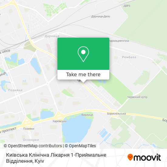 Київська Клінічна Лікарня 1-Приймальне Відділення map