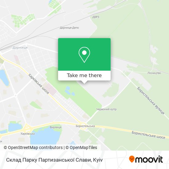 Склад Парку Партизанської Слави map